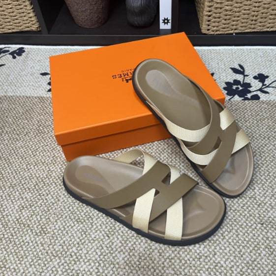 HM Men's Kazimir Moss Green Beige Calfskin 595569