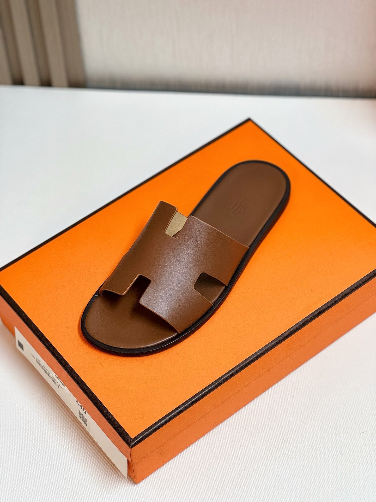 HM Men's Izmir Slide Brown Cowhide 609773