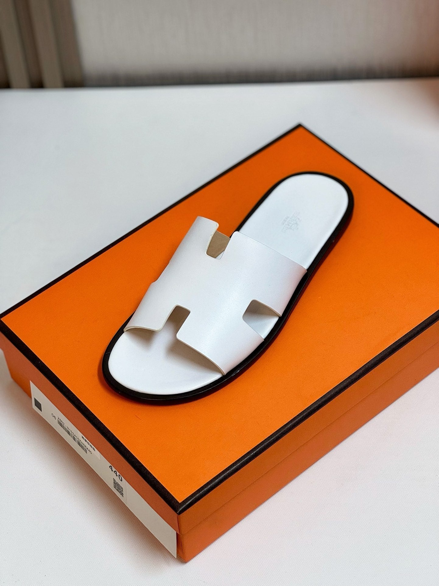 HM Men's Izmir Slide White Cowhide 609775