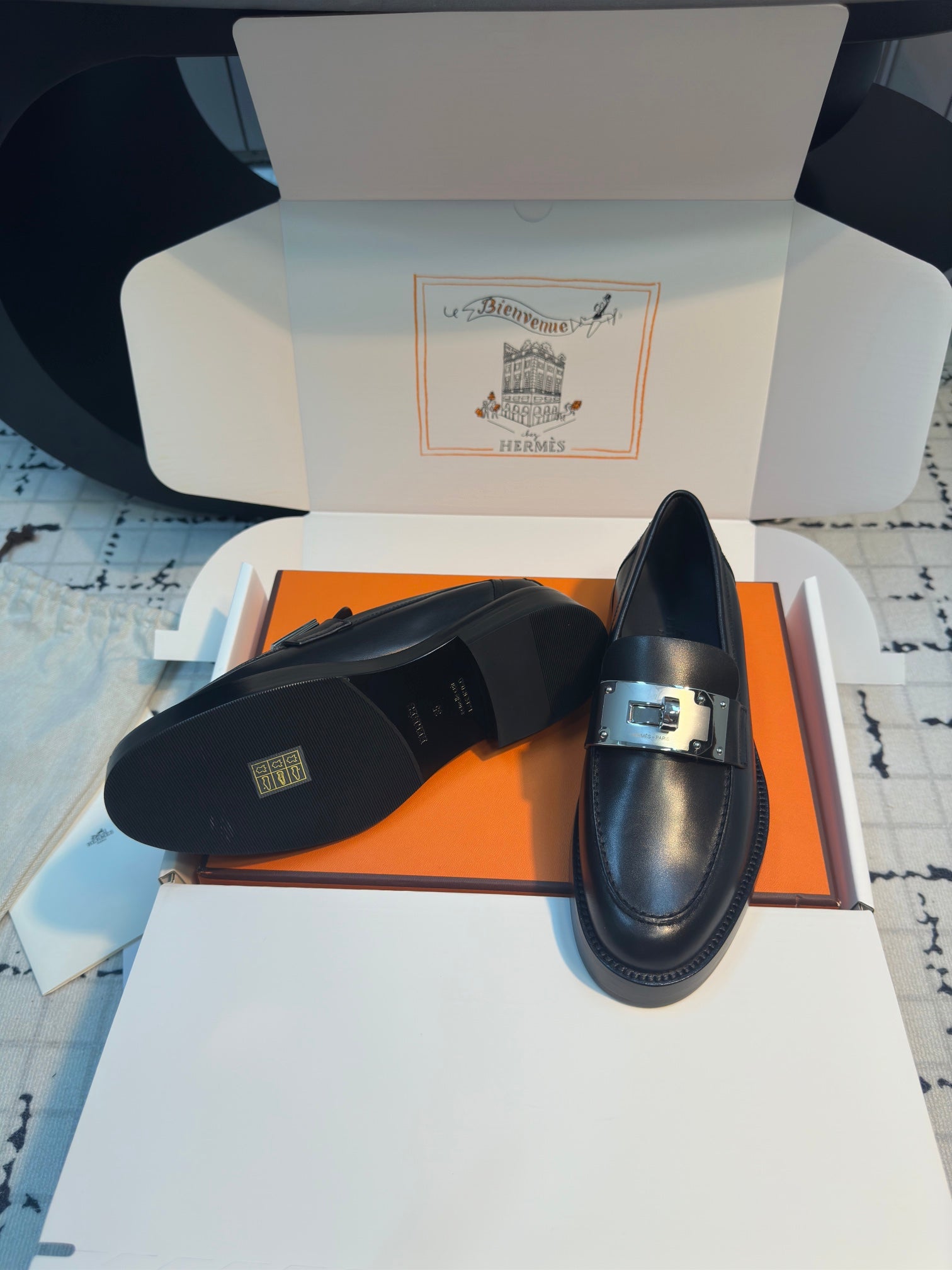 HM Hot Loafer 30mm Black Cowhide 970666