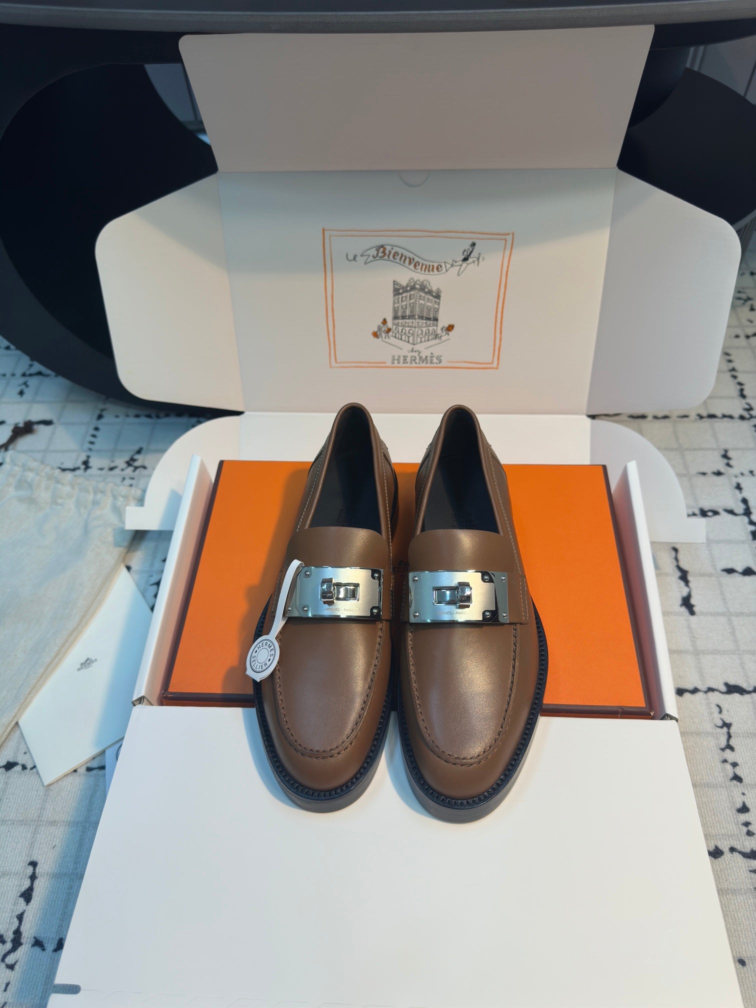 HM Hot Loafer 30mm Brown Coffee Cowhide  970665