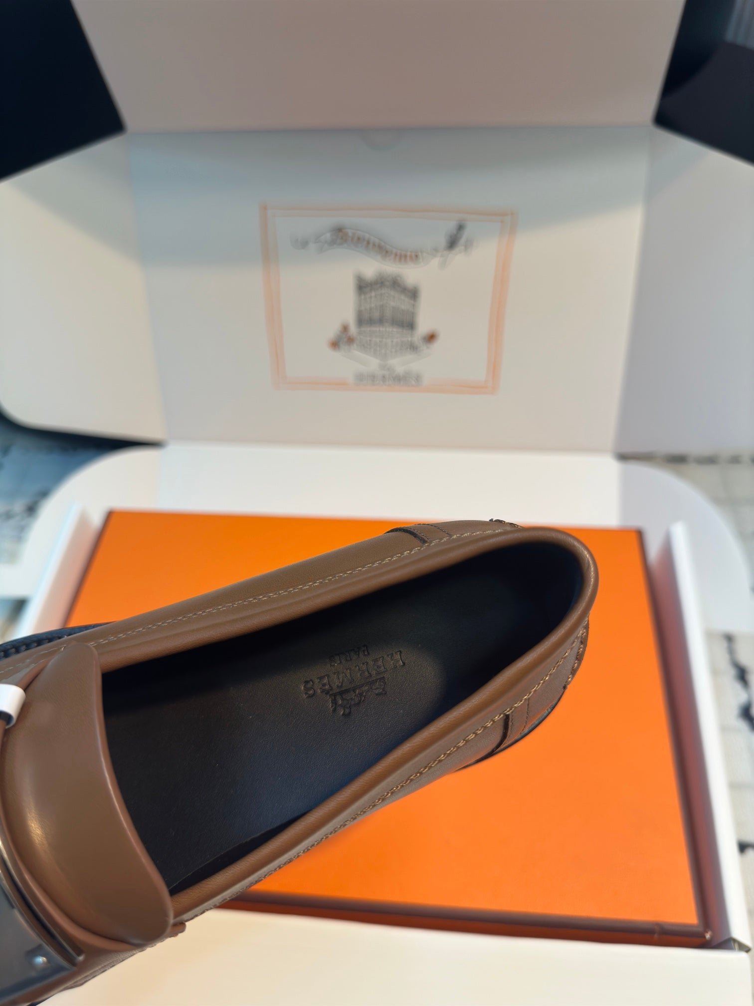 HM Hot Loafer 30mm Brown Coffee Cowhide  970665