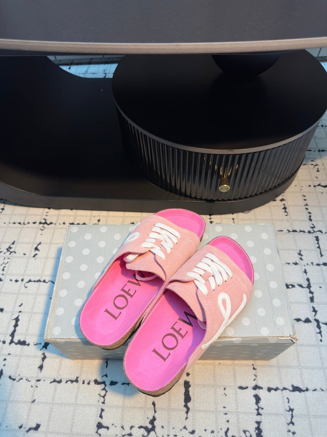 Loewe x Birkenstock Slide Pink Cowhide Suede
