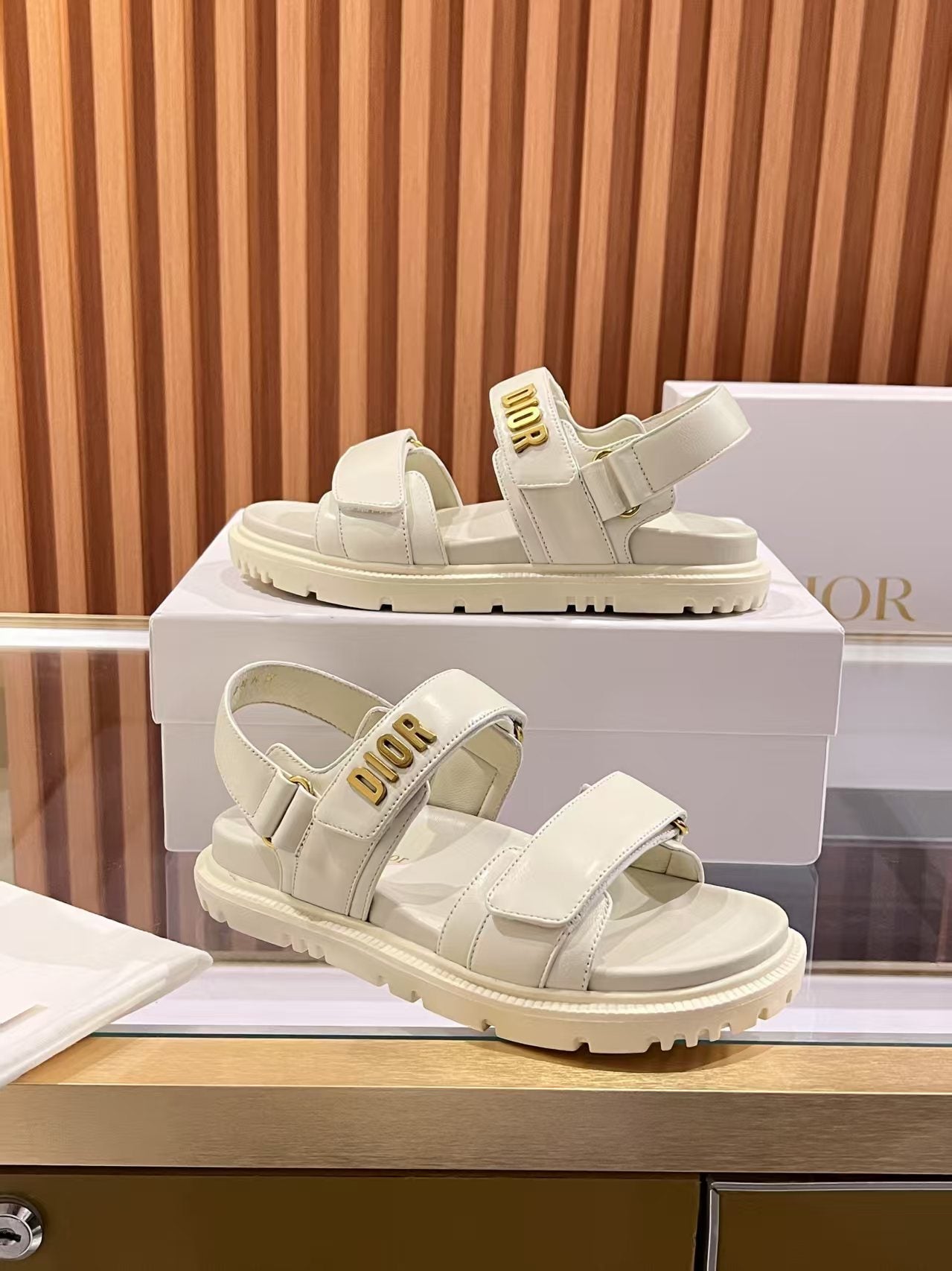 CD Dioract Sandal Quilted Cannage Calfskin and Lambskin 242446