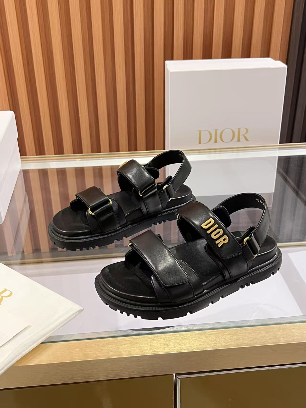 CD Dioract Sandal Quilted Cannage Calfskin and Lambskin 242446