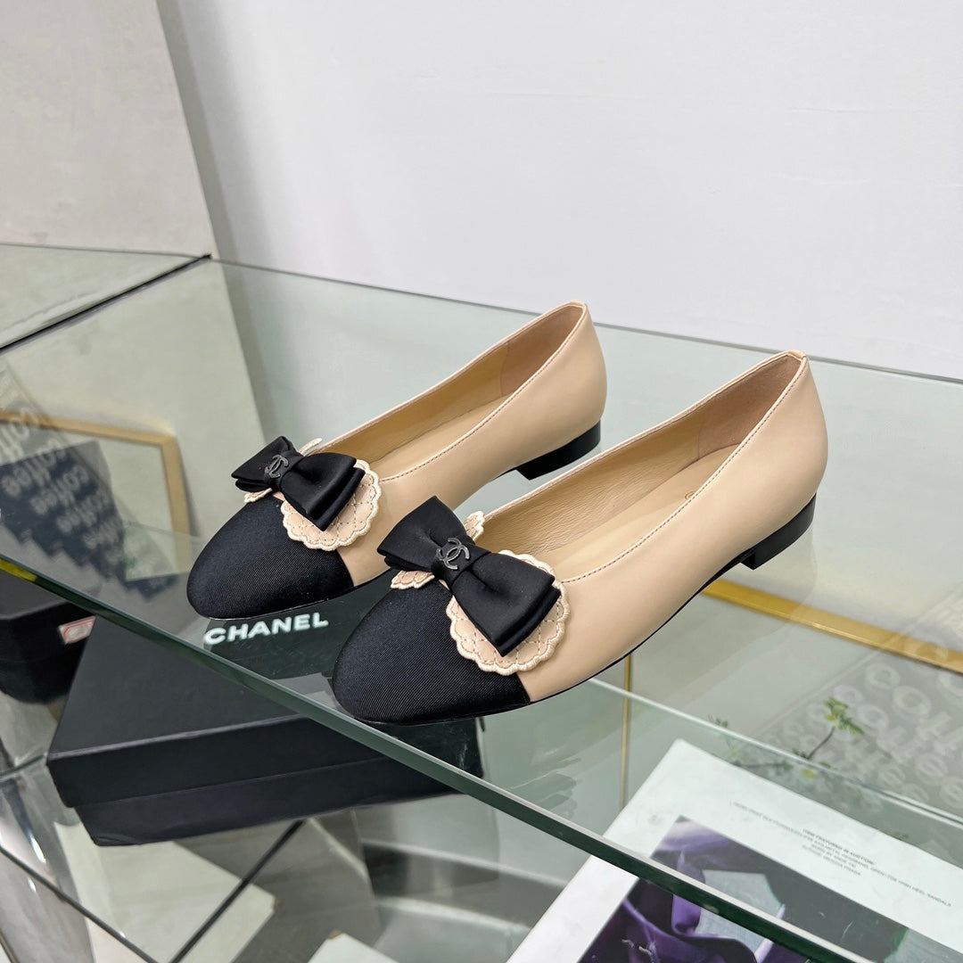 CC Ballet Flats Beige Lambskin