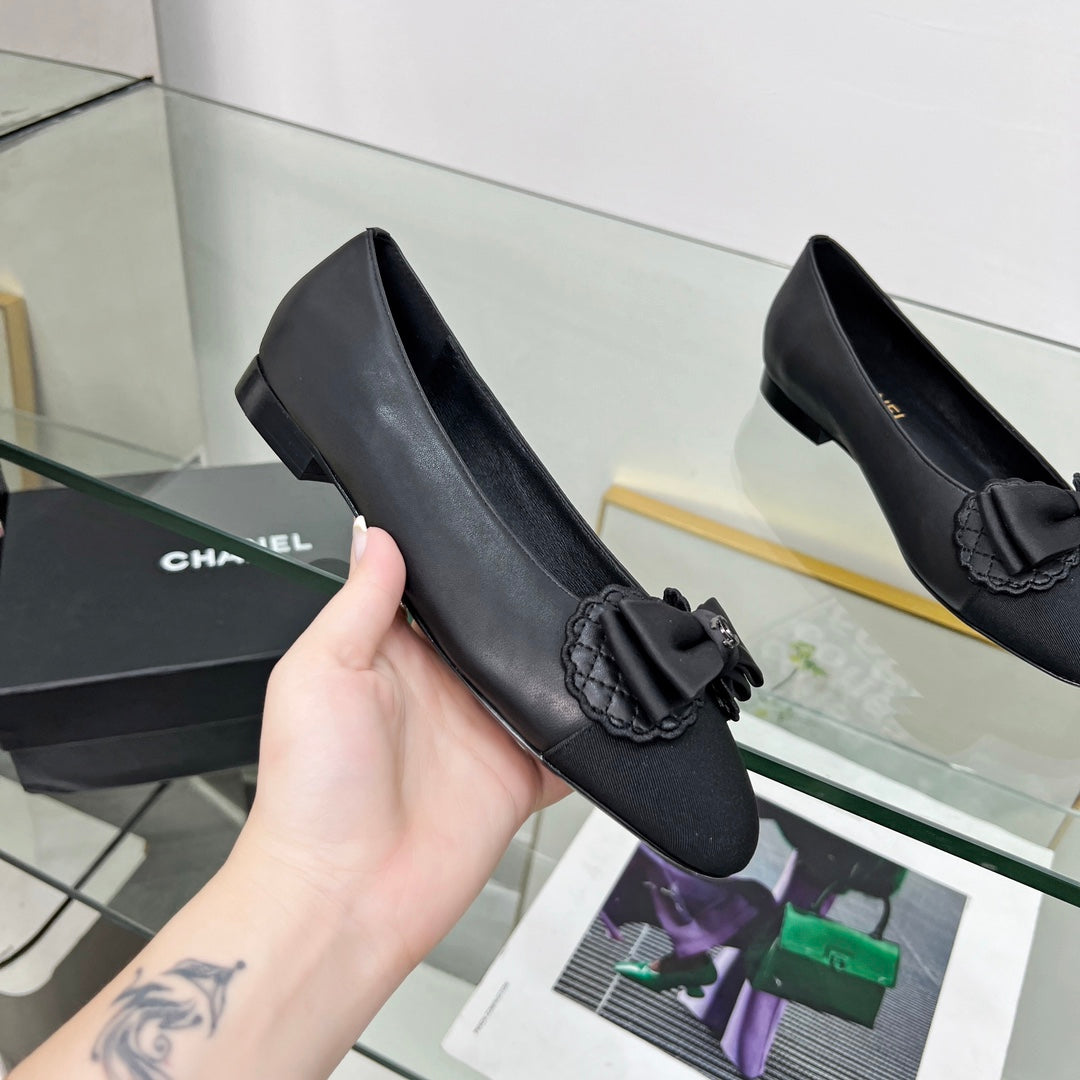 CC Ballet Flats Black Lambskin