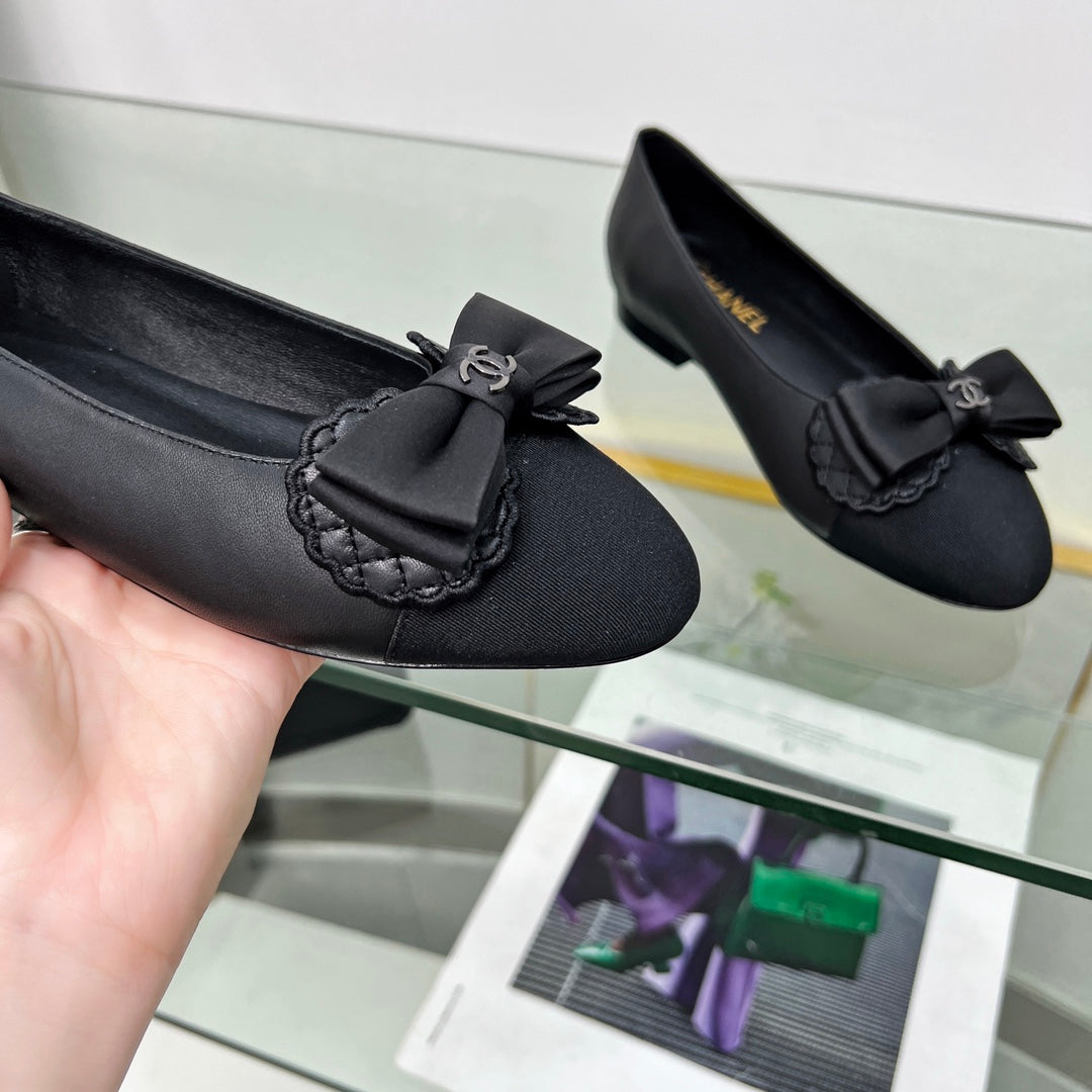 CC Ballet Flats Black Lambskin