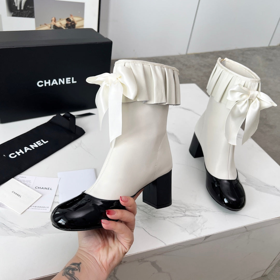 CC 25 latest low-top boots white black sheepskin 459454