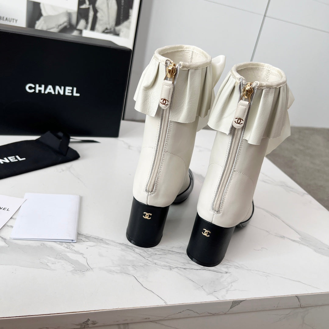 CC 25 latest low-top boots white black sheepskin 459454