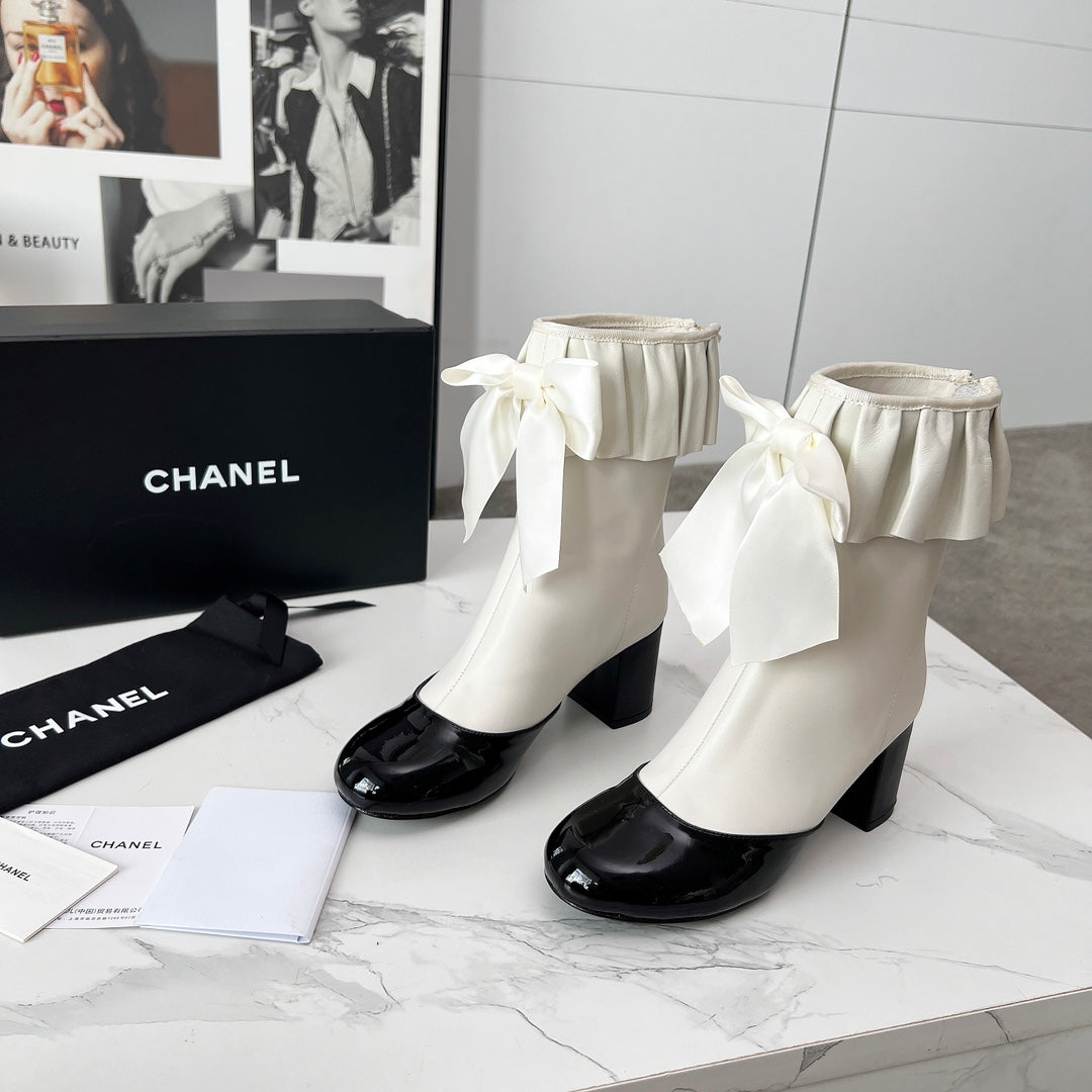 CC 25 latest low-top boots white black sheepskin 459454