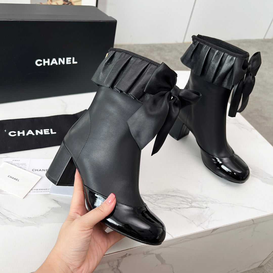 CC 25 latest low-top boots  black sheepskin 459455