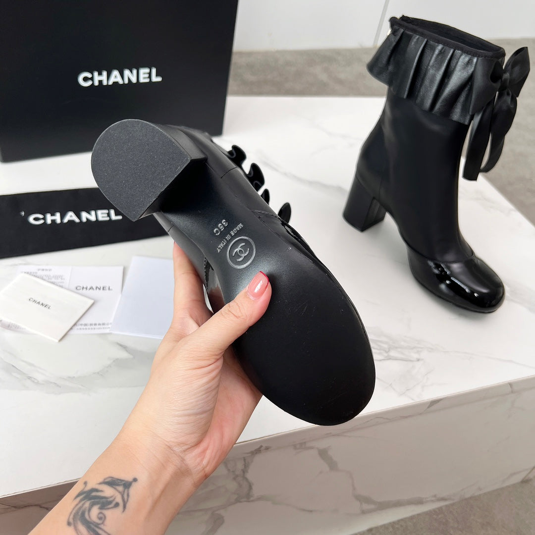 CC 25 latest low-top boots  black sheepskin 459455