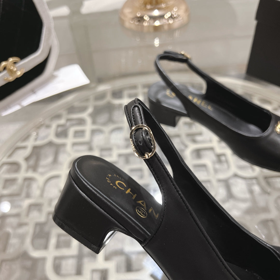 CC Slingbacks 35mm In Black Lambskin  943270
