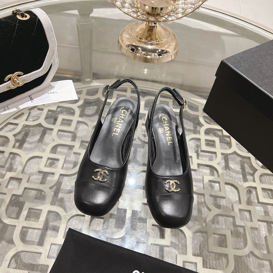 CC Slingbacks 35mm In Black Lambskin  943270