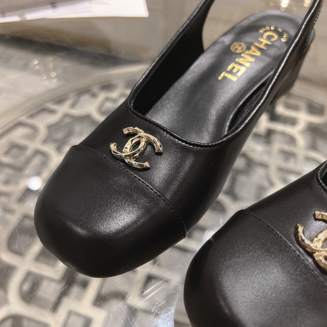 CC Slingbacks 35mm In Black Lambskin  943270