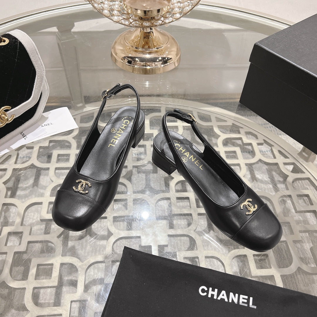 CC Slingbacks 35mm In Black Lambskin  943270