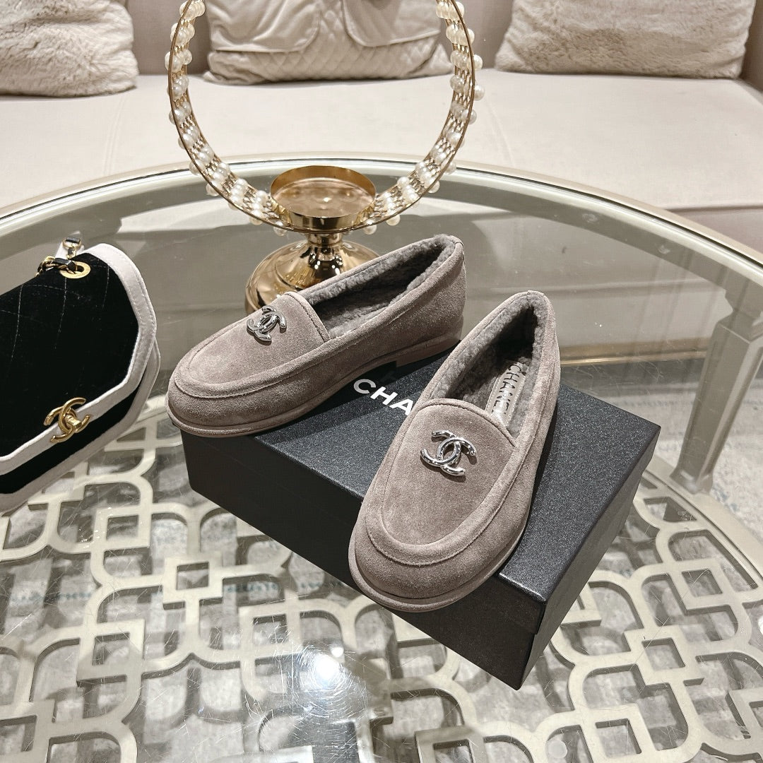 CC 25A Loafer Grey Sherpa Suede