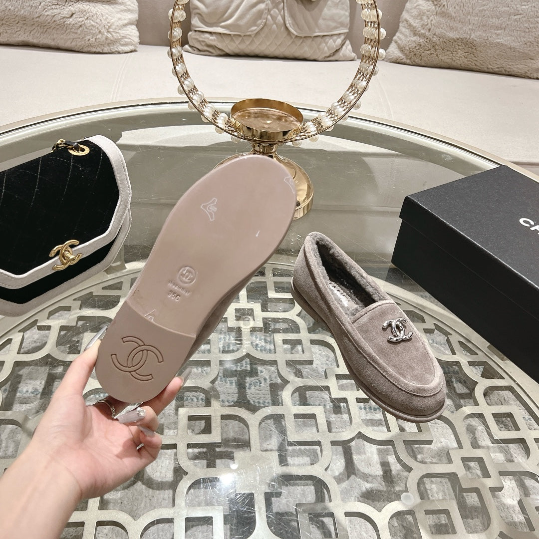 CC 25A Loafer Grey Sherpa Suede