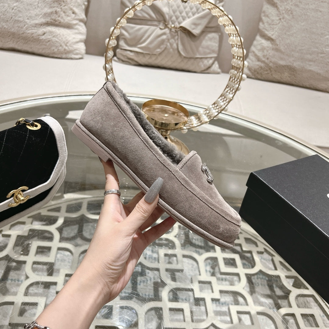 CC 25A Loafer Grey Sherpa Suede