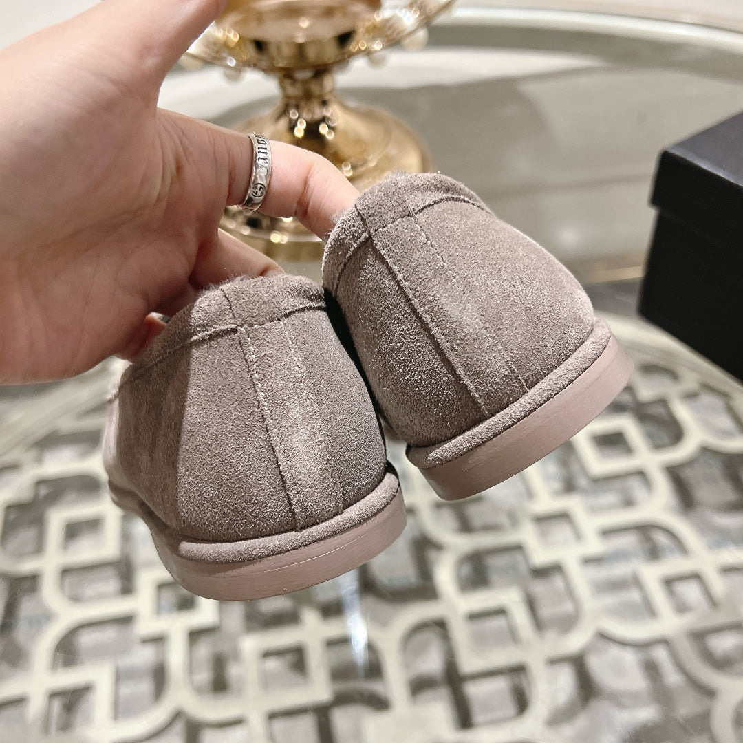 CC 25A Loafer Grey Sherpa Suede