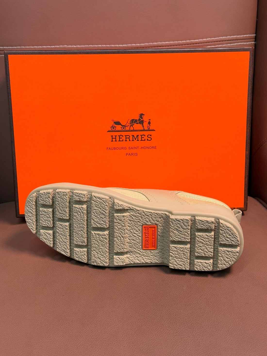 HM Men's Kool Oxford Sneaker Beige Calfskin 653622