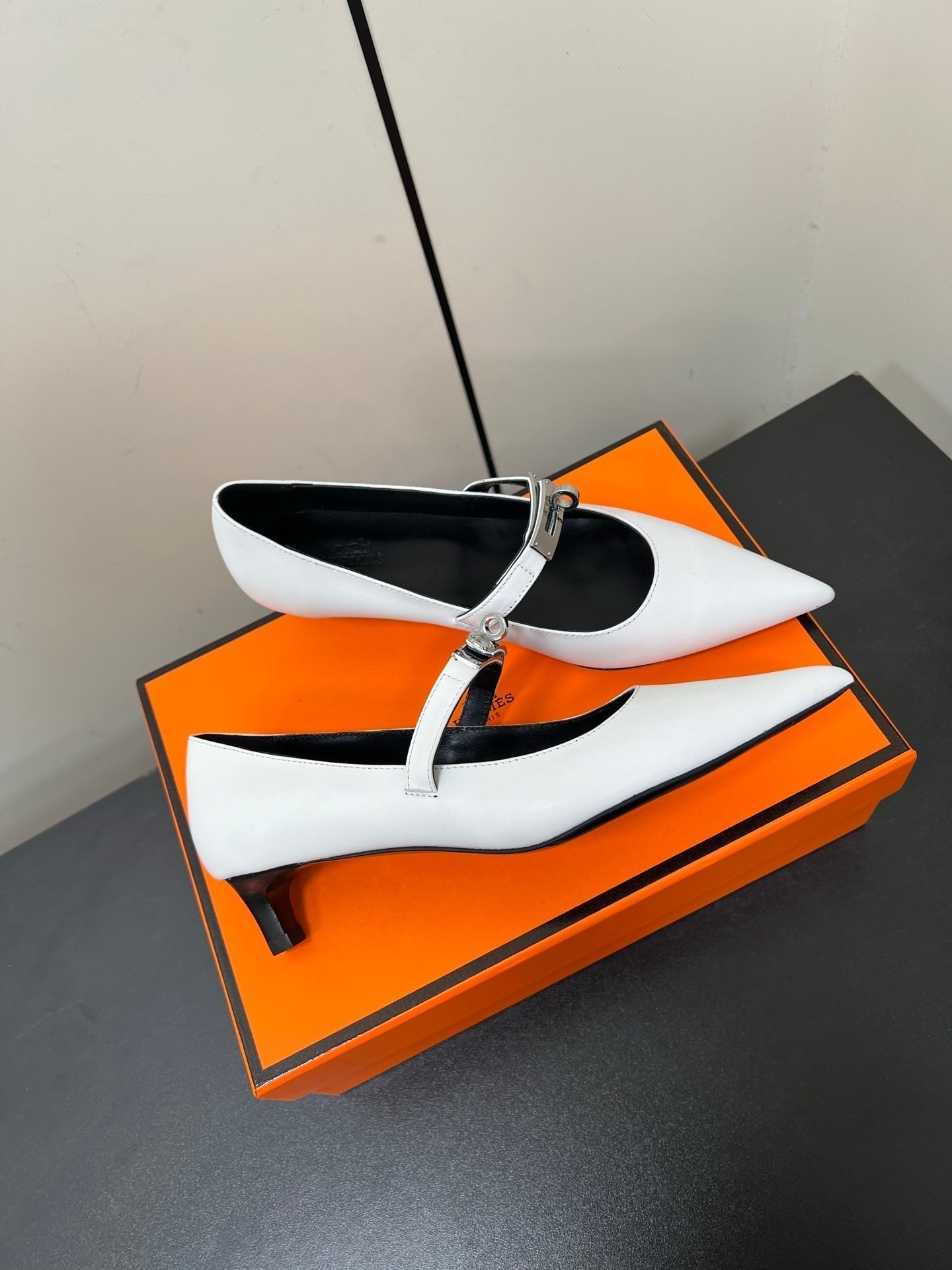 HM 25C Kiara 40 Pump White Calfskin 210282