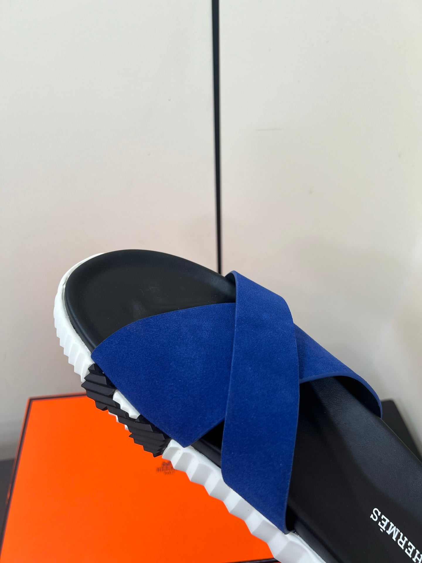 HM Infra Slippers Blue Cowhide 315080