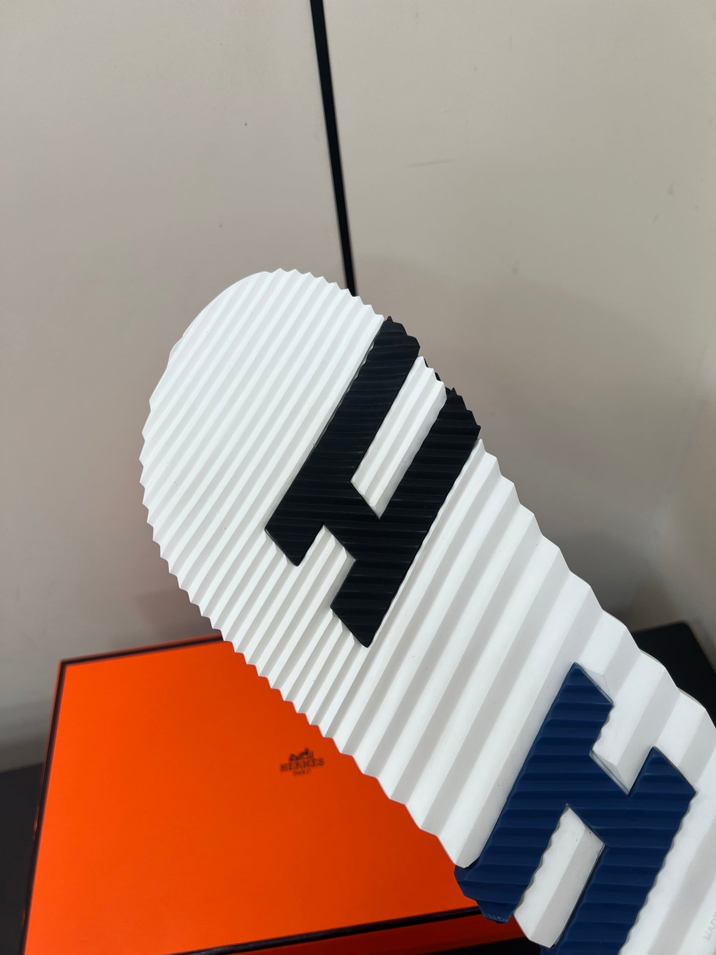 HM Infra Slippers Blue Cowhide 315080