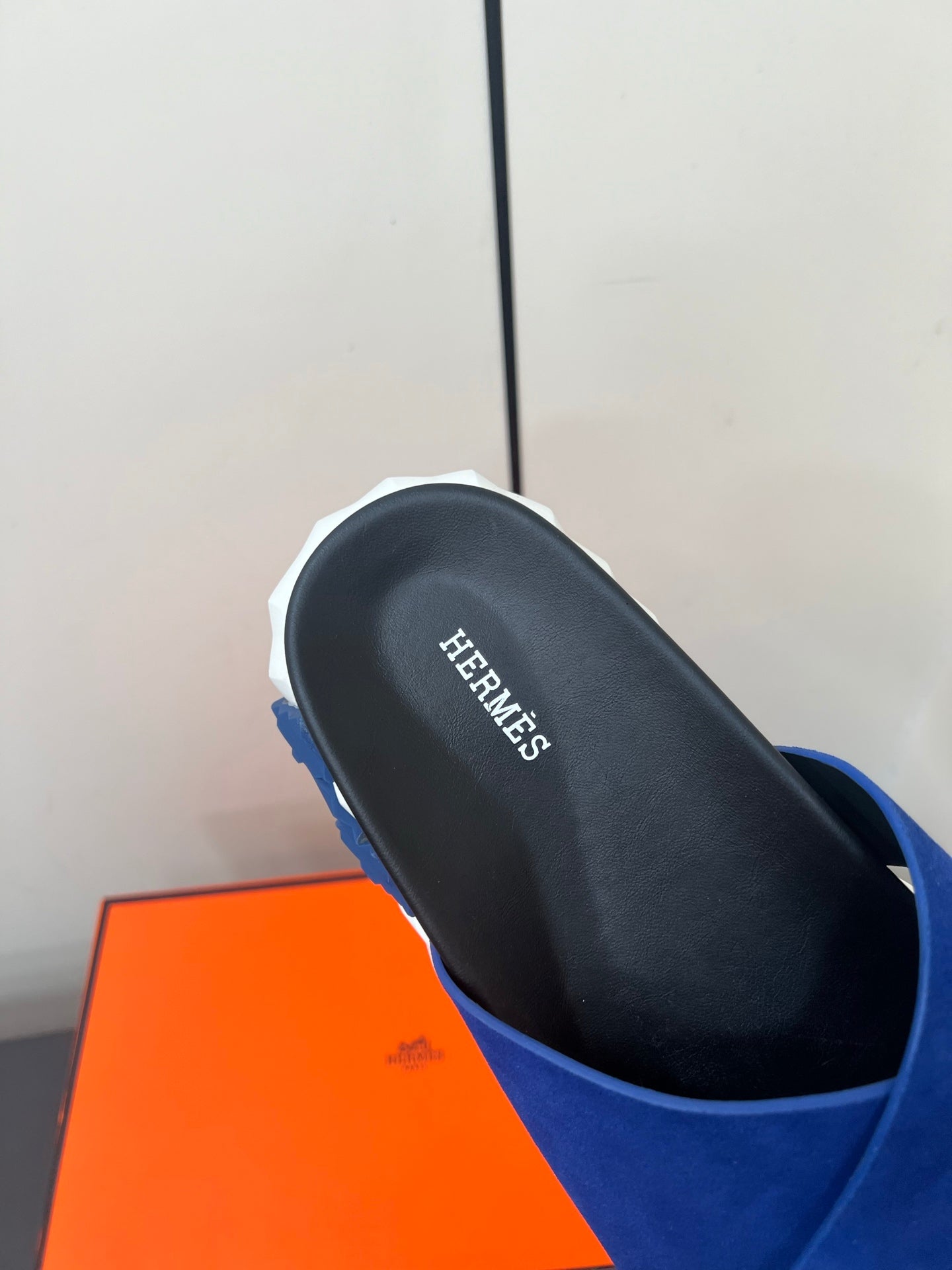 HM Infra Slippers Blue Cowhide 315080