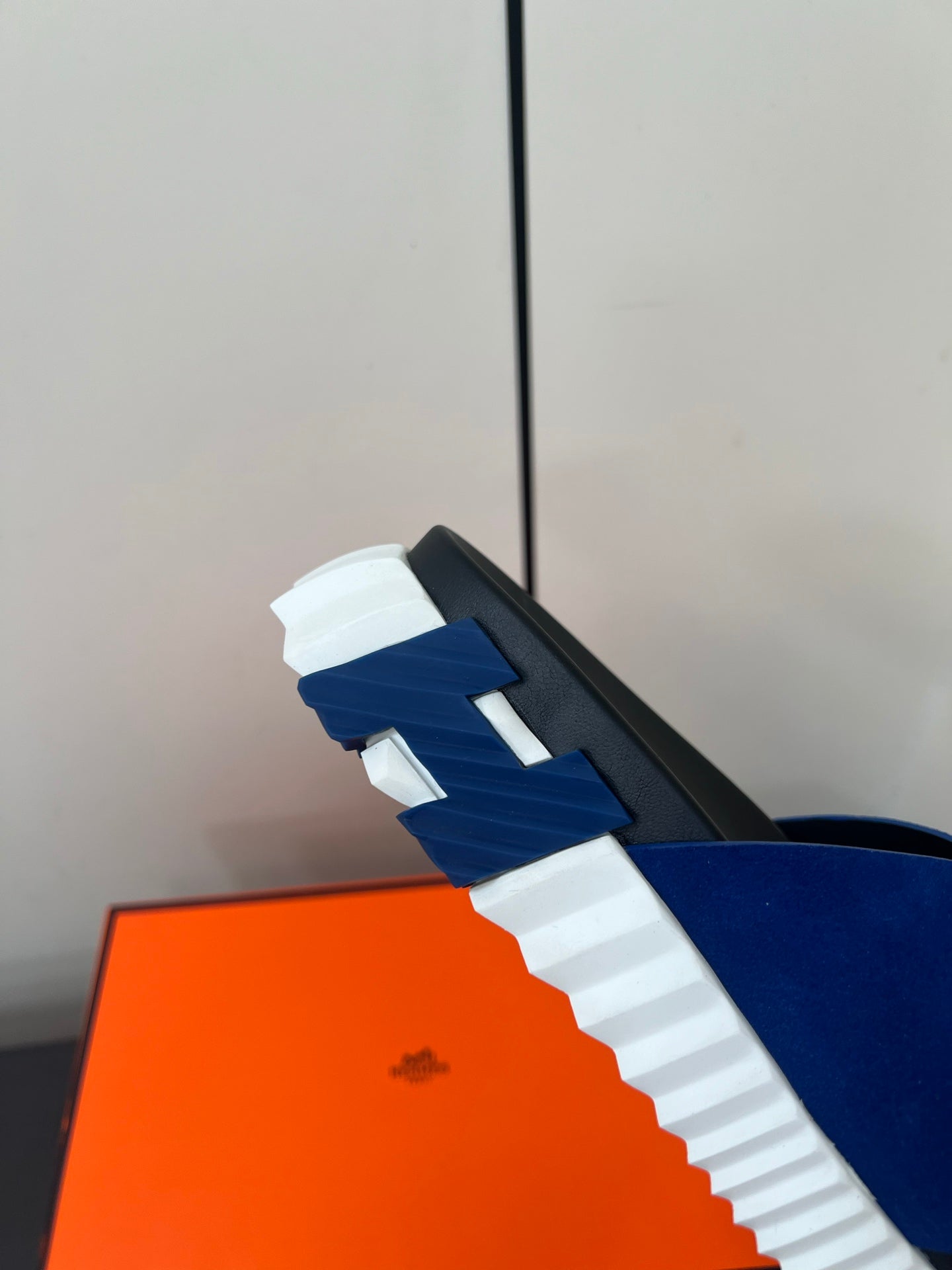 HM Infra Slippers Blue Cowhide 315080