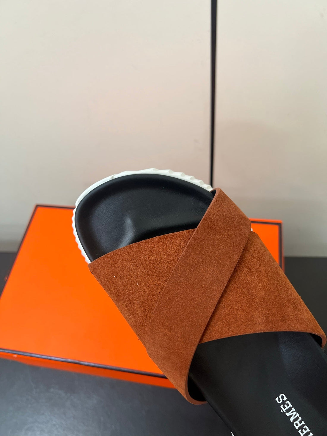 HM Infra Slippers Brown Cowhide 315081