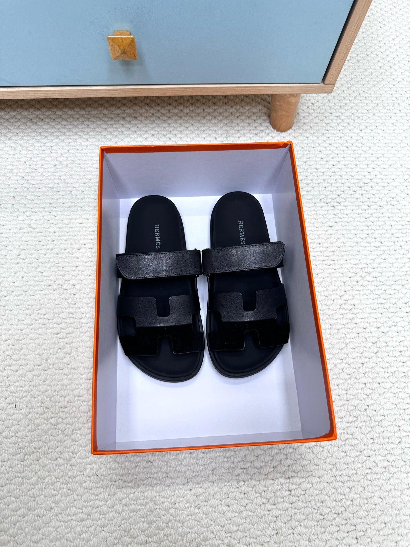 HM Chypre Sandal In Black Cowhide And Suede  968869