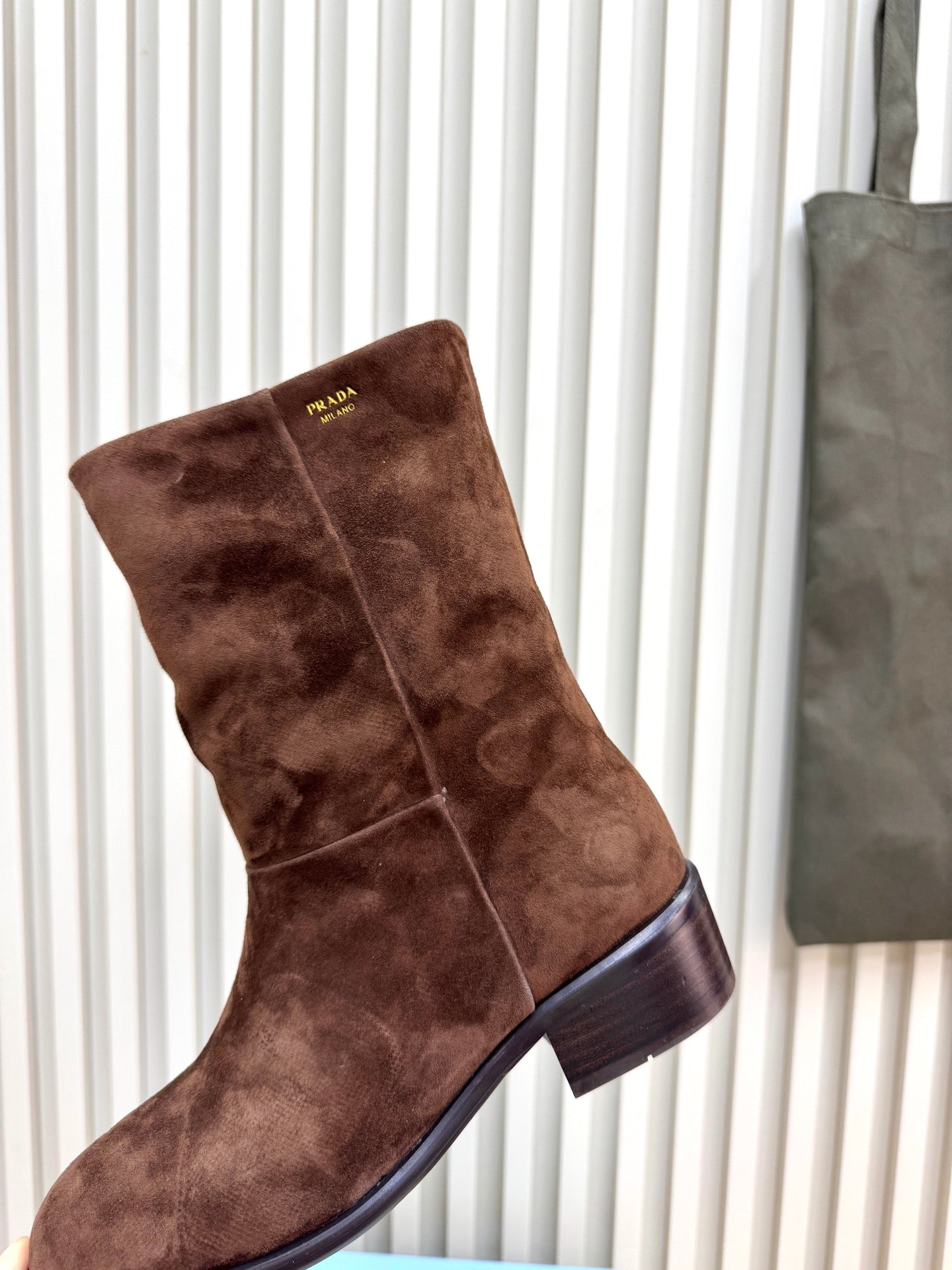 PRA latest mid-length boots dark brown suede 443660