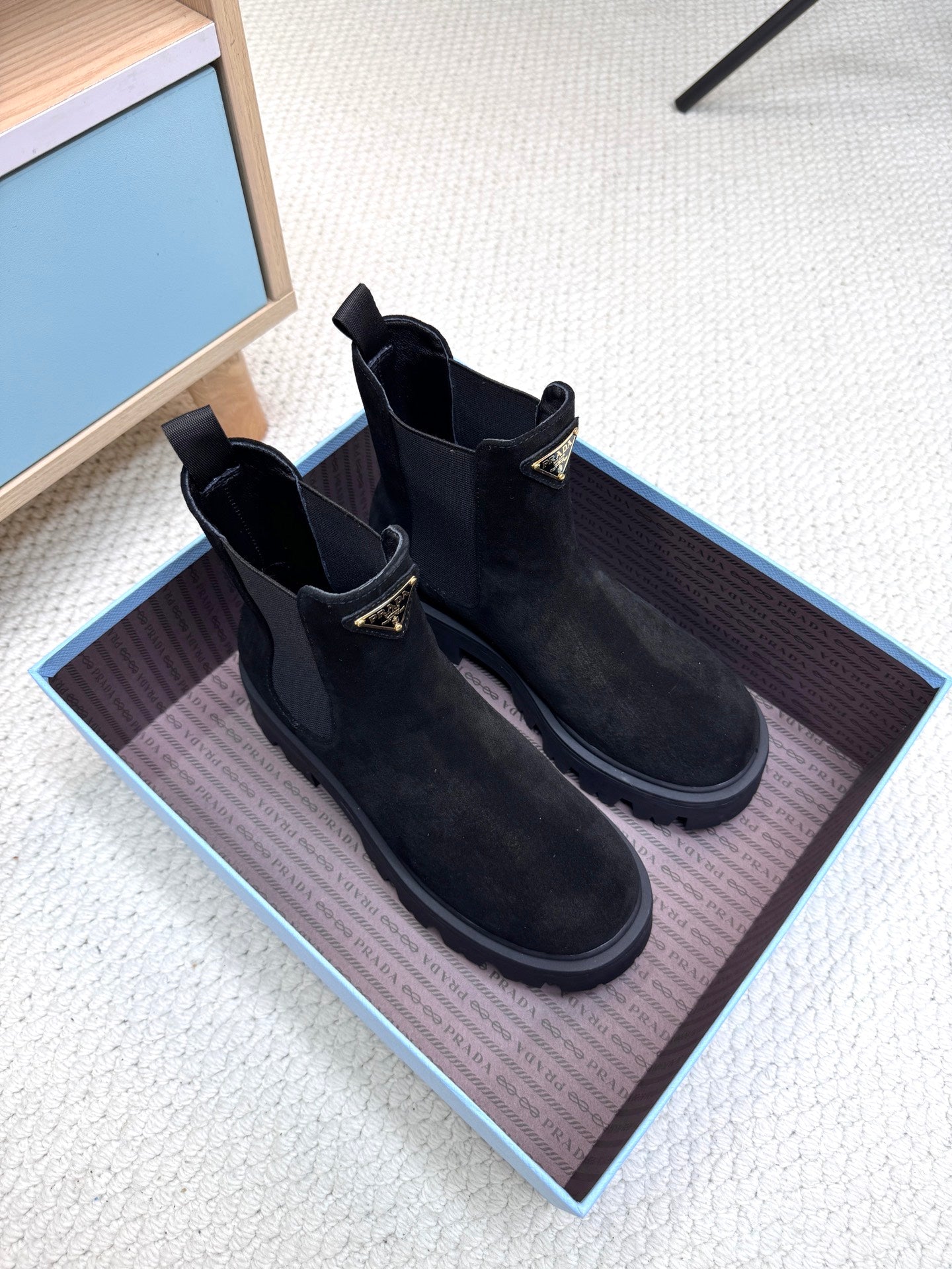 PRA ankle boots black suede 443663