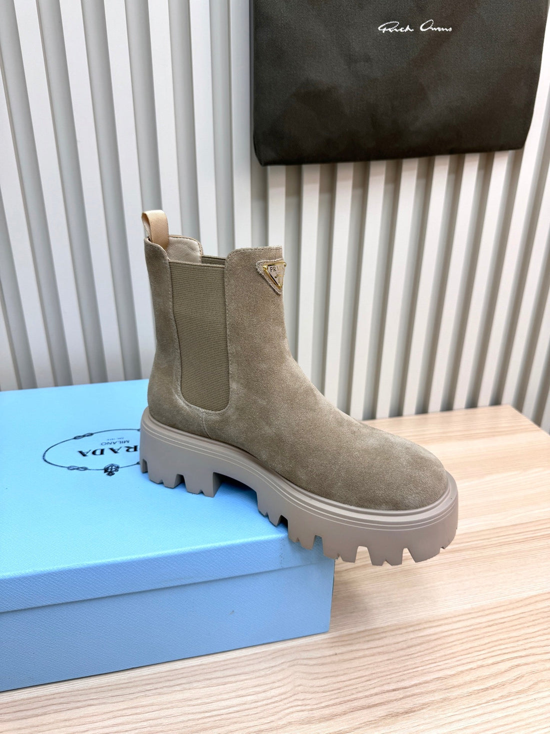 PRA ankle boots light taupe beige suede 443664