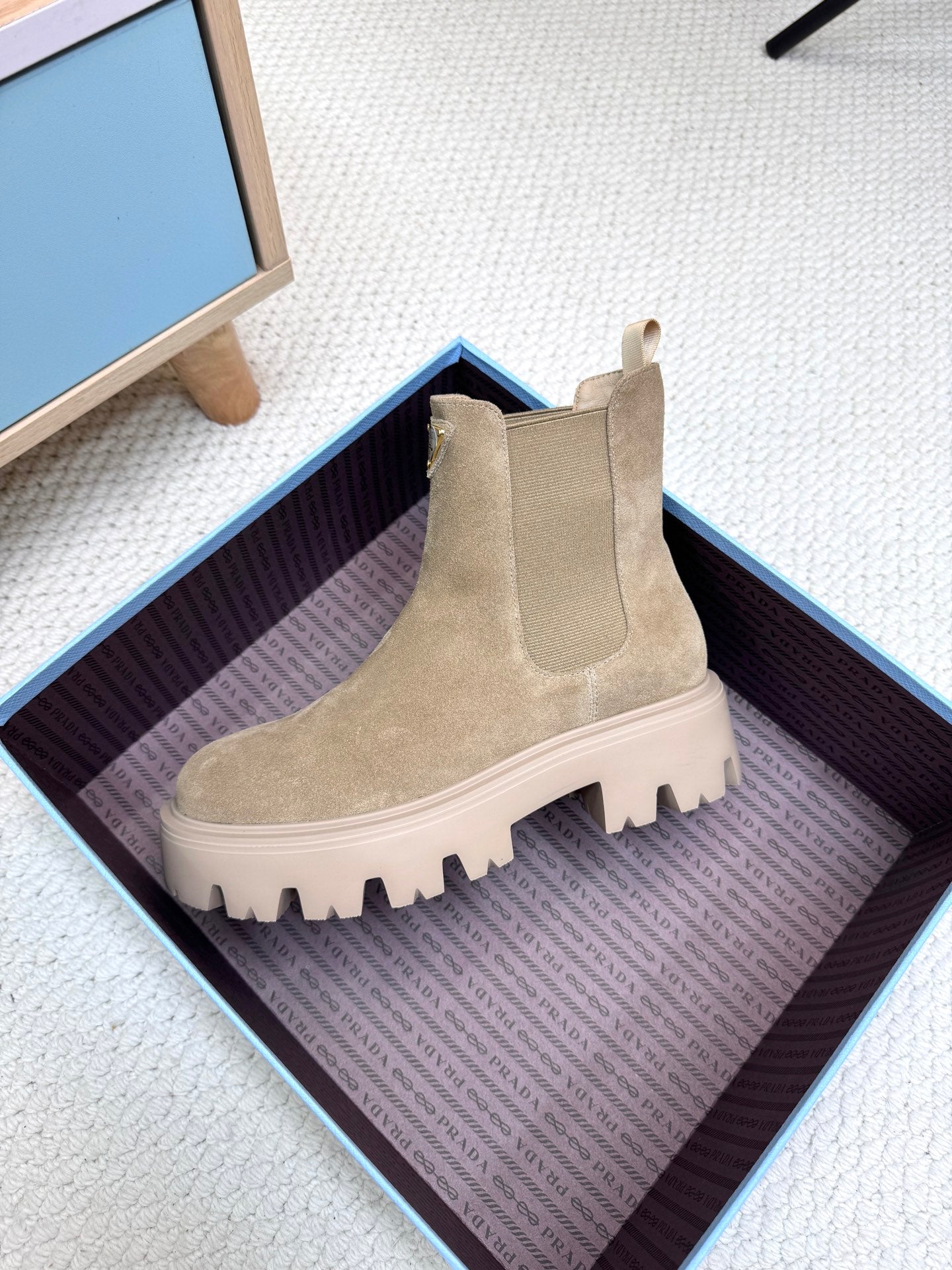 PRA ankle boots light taupe beige suede 443664