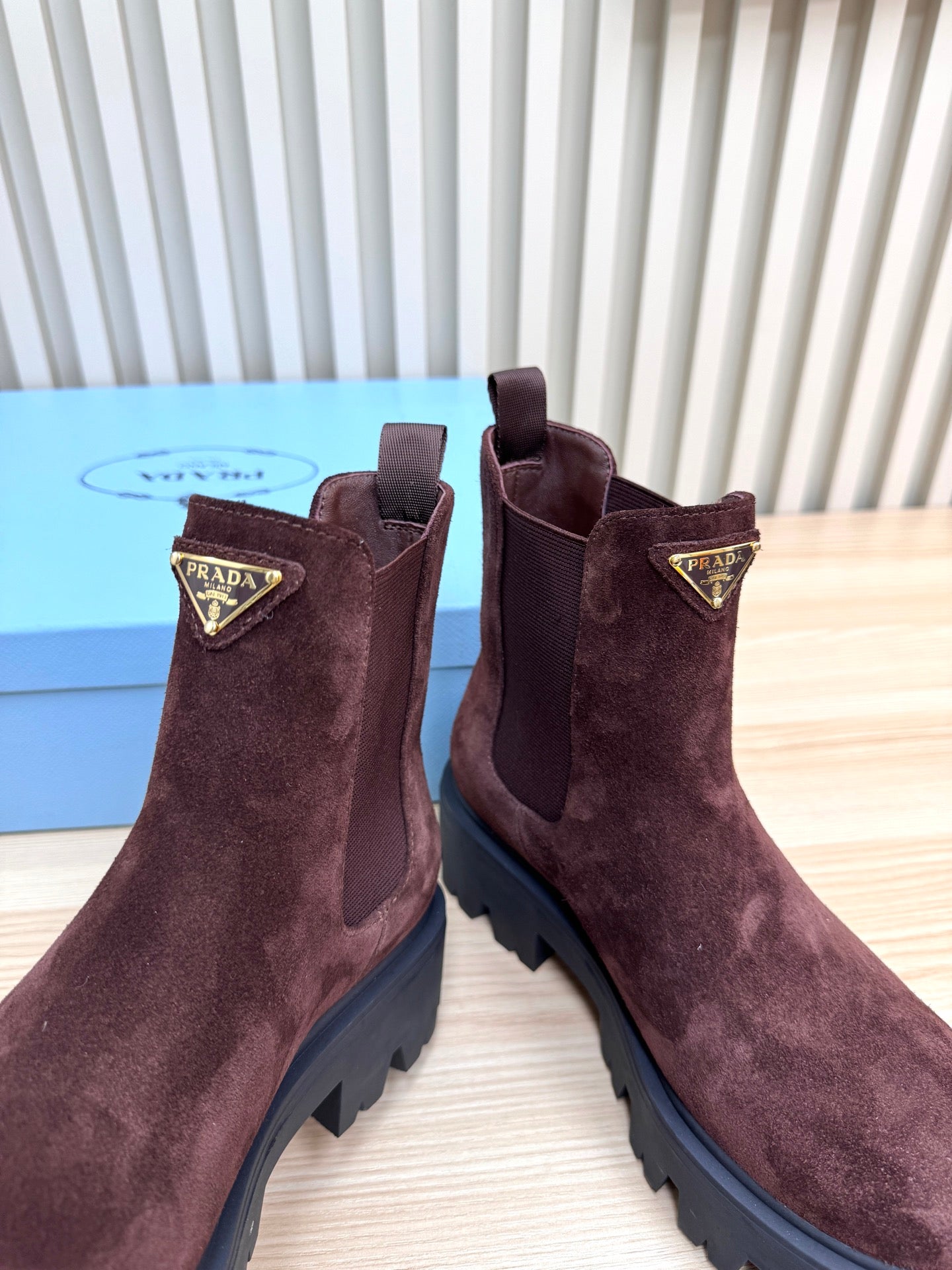 PRA ankle boots burgundy brown suede 443665