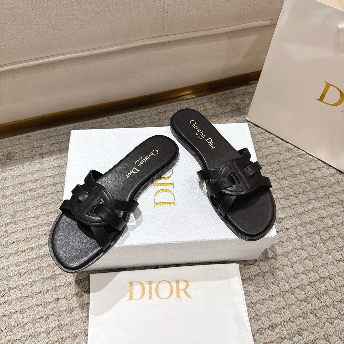 CD 25 high-top sandals black calfskin 396106