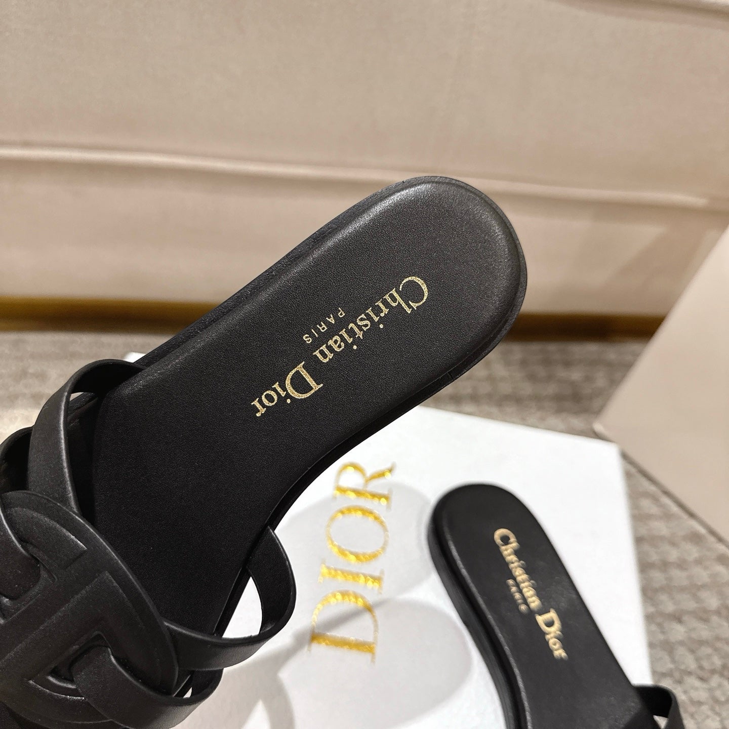 CD 25 high-top sandals black calfskin 396106