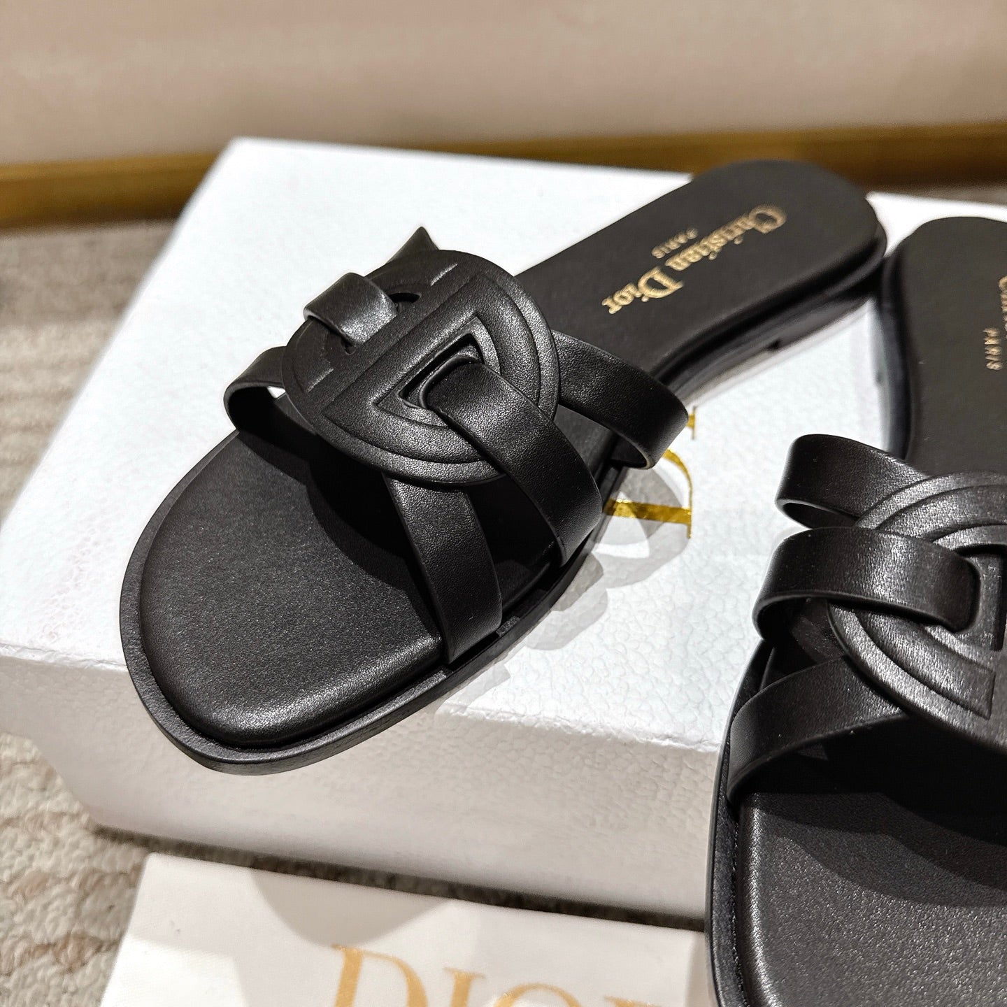 CD 25 high-top sandals black calfskin 396106