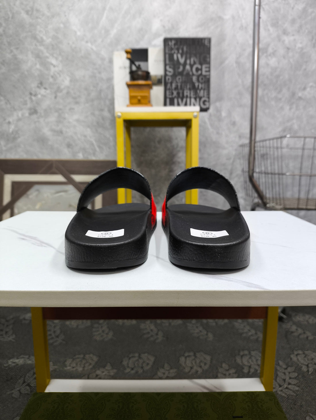 GG Men's Slide Red Sheepskin 535408