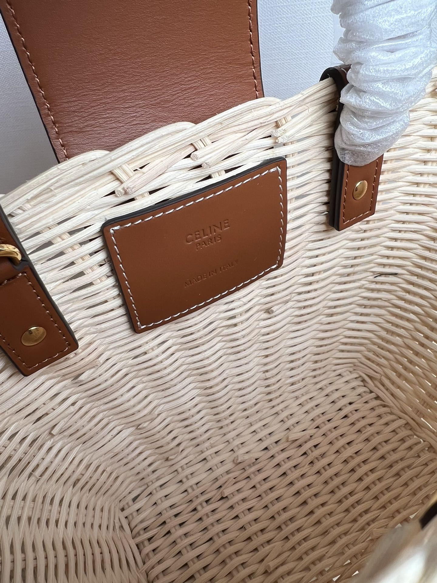 Celine Teen Couffin 32cm Wicker Brown Calfskin