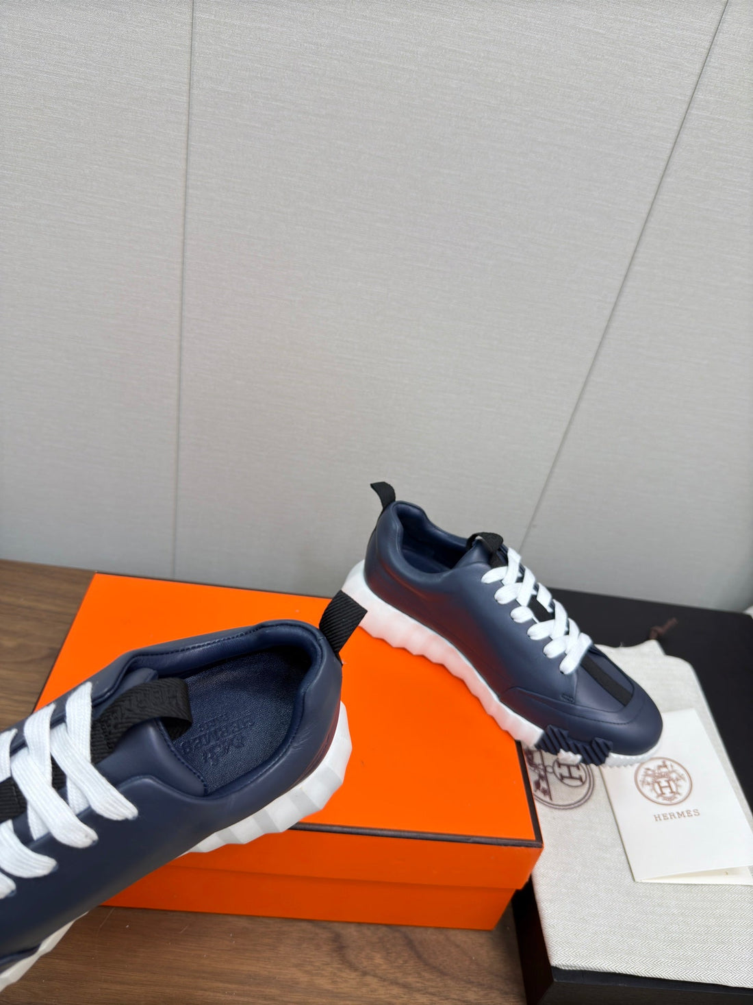 HM Bouncing Sneaker Navy Blue Calfskin 213526