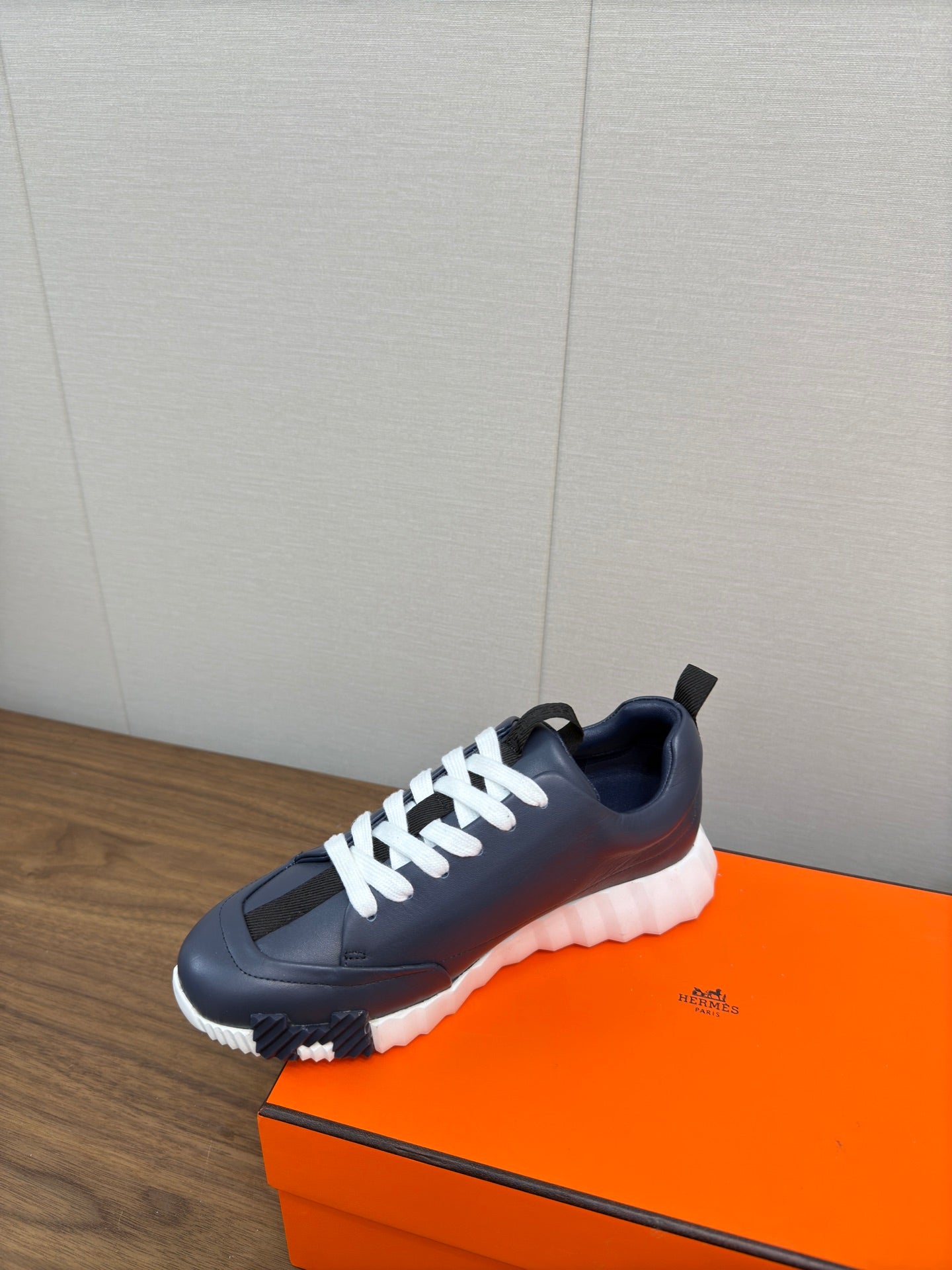 HM Bouncing Sneaker Navy Blue Calfskin 213526