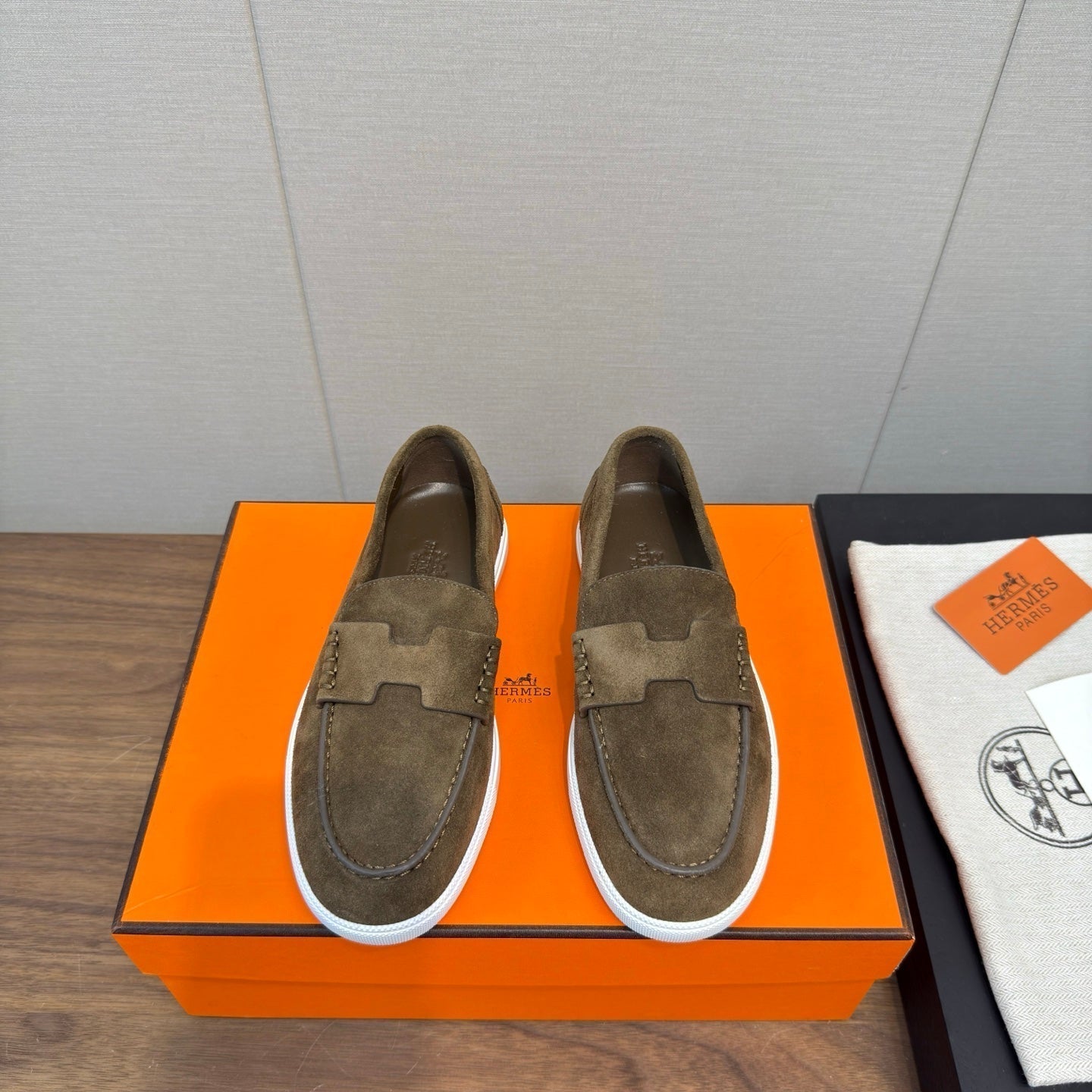 HM 25 Loafers Moss Green Cowhide 329173