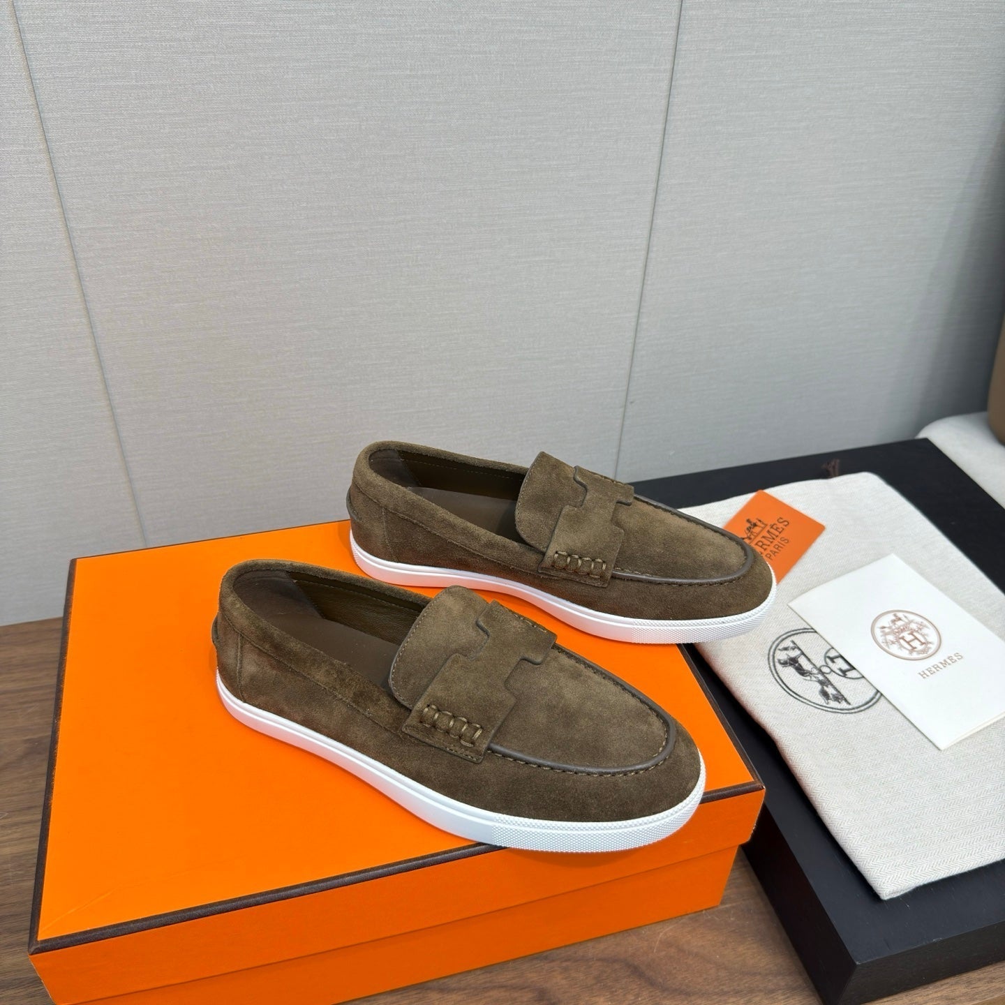 HM 25 Loafers Moss Green Cowhide 329173