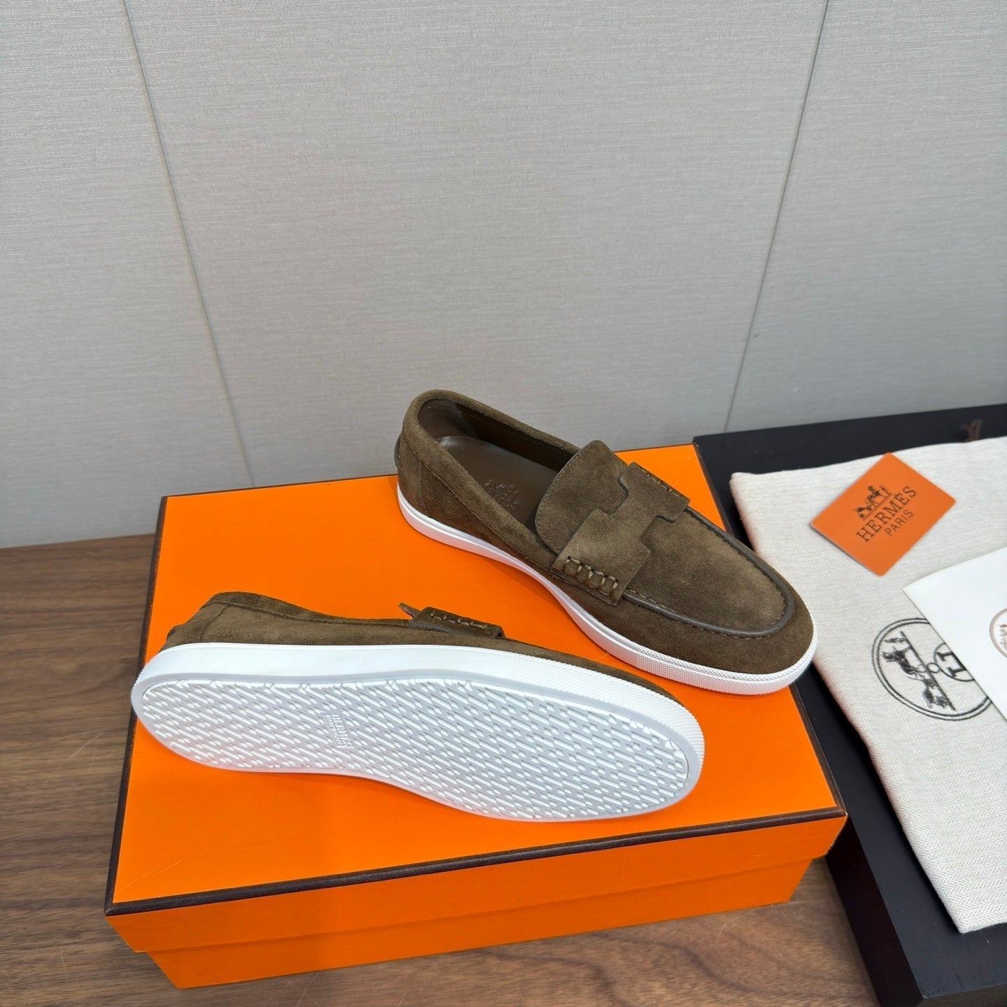 HM 25 Loafers Moss Green Cowhide 329173