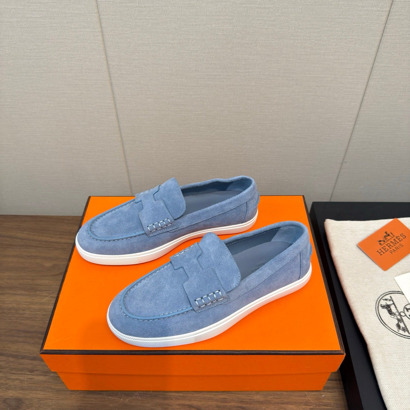 HM 25 Loafers Blue Cowhide 329175