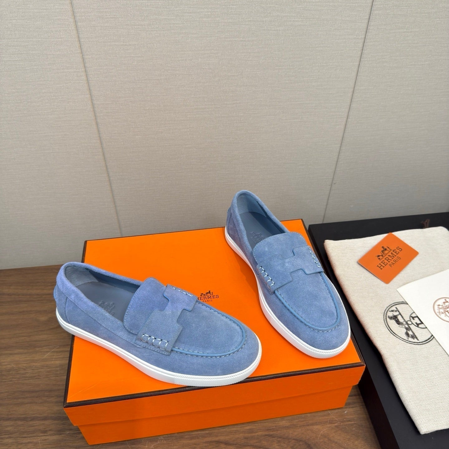 HM 25 Loafers Blue Cowhide 329175